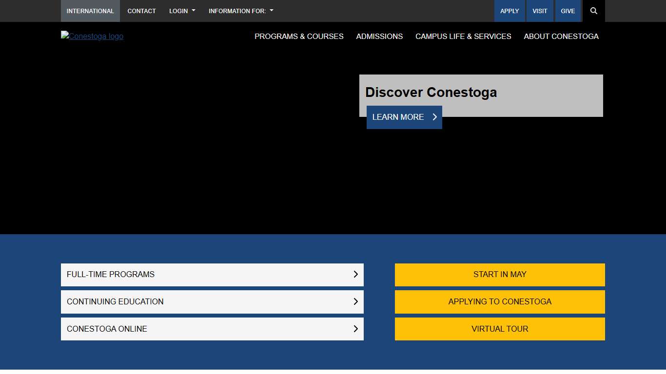 Your Ontario college for full and part-time studies Conestoga College